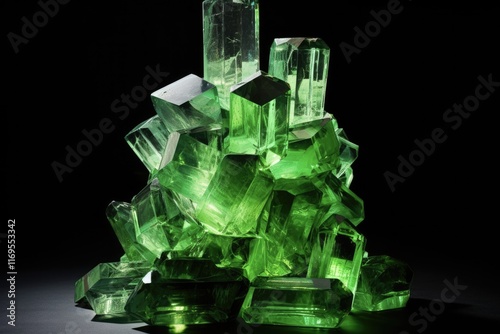 Kryptonite Crystal Mass in Green and Black - Bright and Colorful Stack of Lots