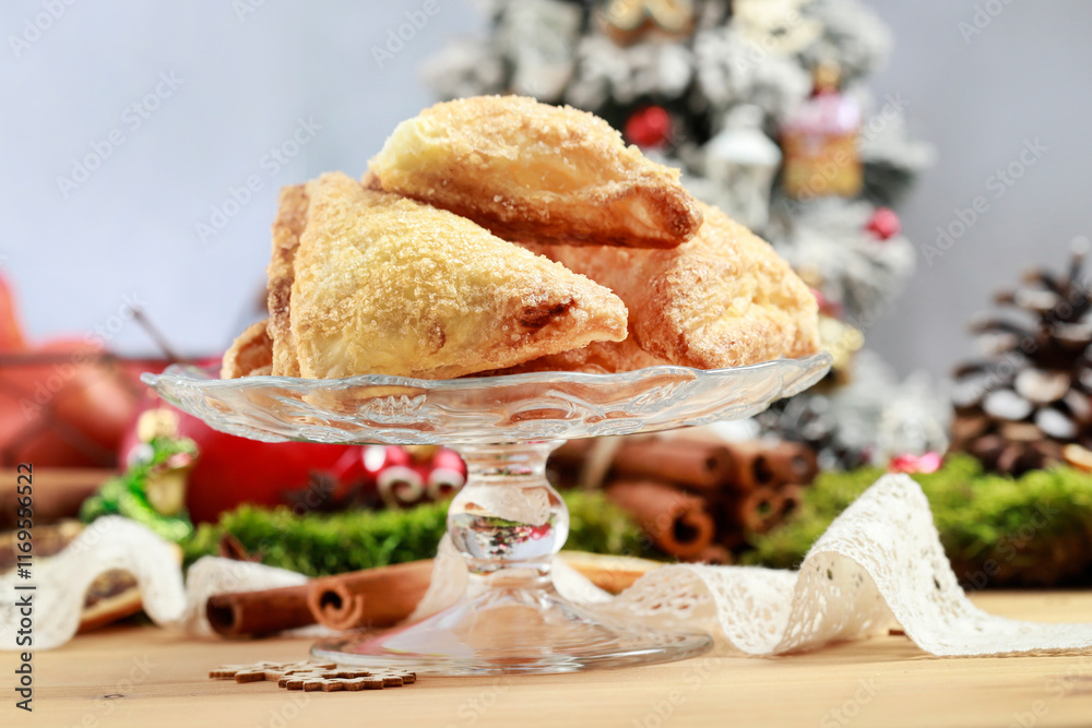 Traditional french cookies with cheese filling.