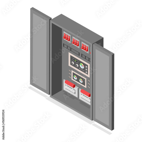 3D Isometric Flat Vector Set of Tools Of Electrician, Professional Equipment. Item 5