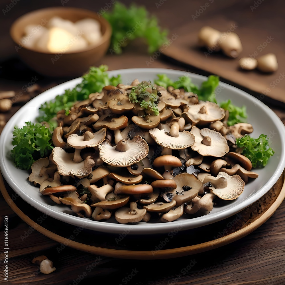 Fototapeta premium mushrooms on a plate
