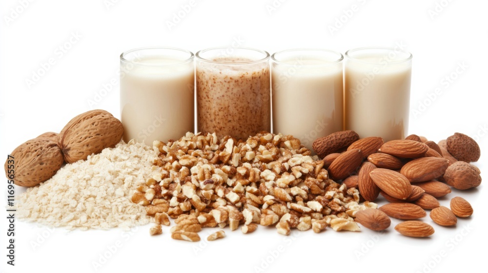 Fresh Plant-Based Milk Alternatives with Natural Ingredients Fresh Plant-Based Milk Alternatives with Natural Ingredients