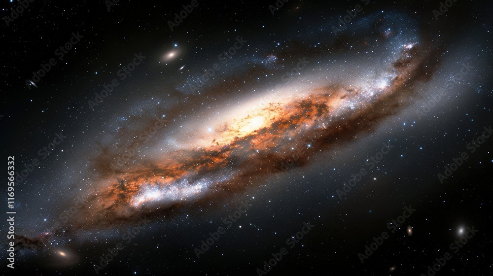 Fototapeta premium A close-up of a massive object in the sky surrounded by countless stars