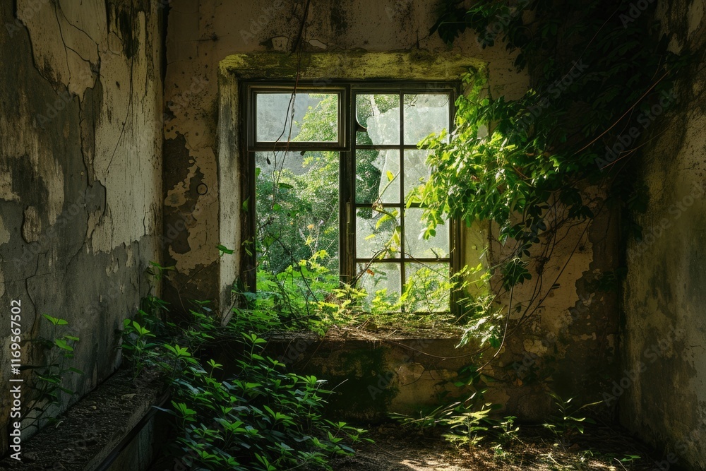 Overgrown Abandoned Building with Nature Reclaiming its Space Overgrown Abandoned Building with Nature Reclaiming its Space