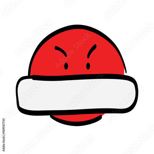 Simple illustration Angry emoticon making a complaint