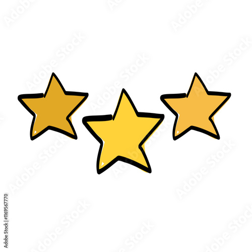 Simple three star rating illustration