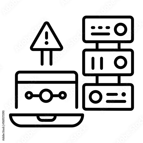 A linear icon of storage error 