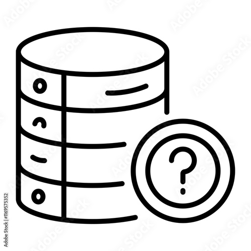 Database query icon in linear style 