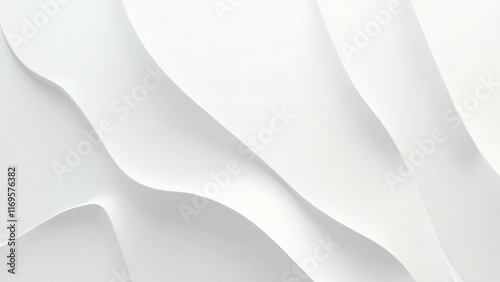 Obraz na płótnie White flowing abstract 3D waves on a seamless background w salonie