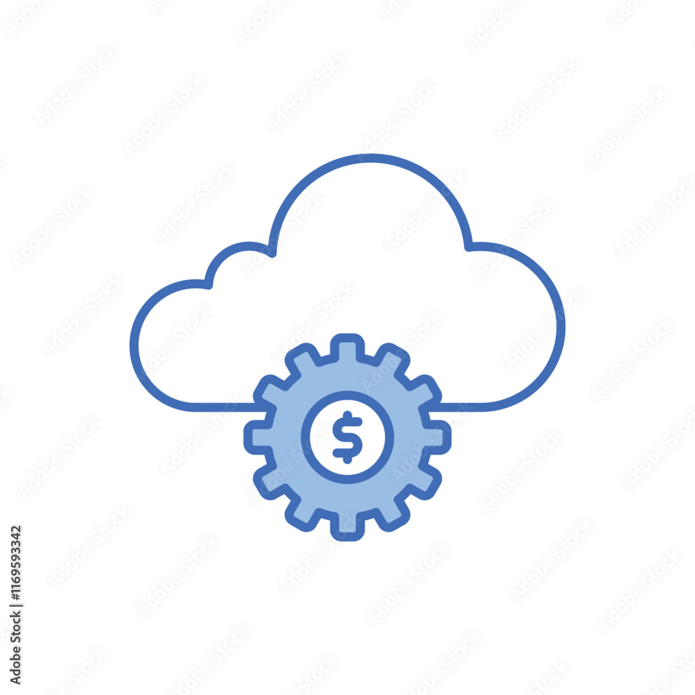 Cloud Service vector icon Cloud Service vector icon
