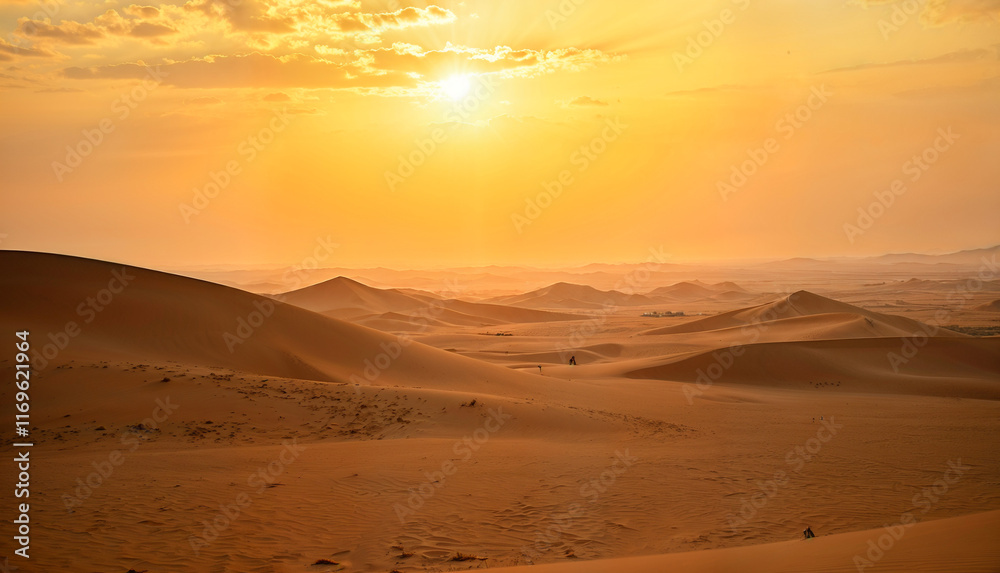 Desert landscape with a beautiful sunset Desert landscape with a beautiful sunset
