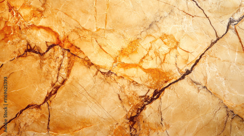 Fototapeta premium Golden marble texture with natural veining and warm tones
