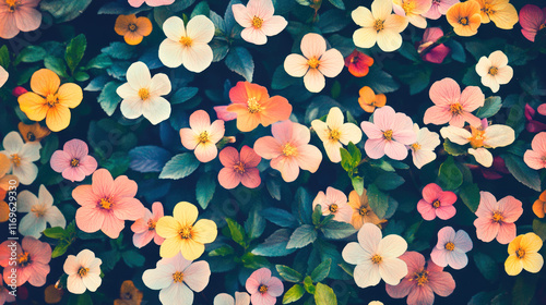Wallpaper Mural Vibrant multicolored flowers in full bloom displaying natural beauty Torontodigital.ca
