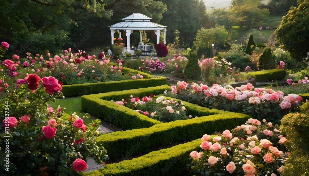 Obraz premium A view of an English Country Garden