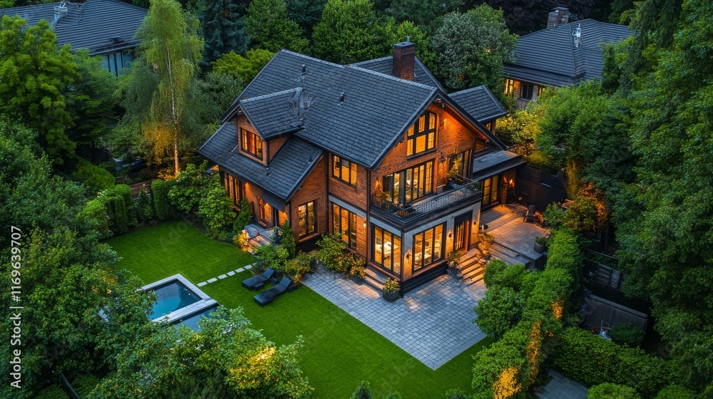 A luxurious home in a pricey area A luxurious home in a pricey area