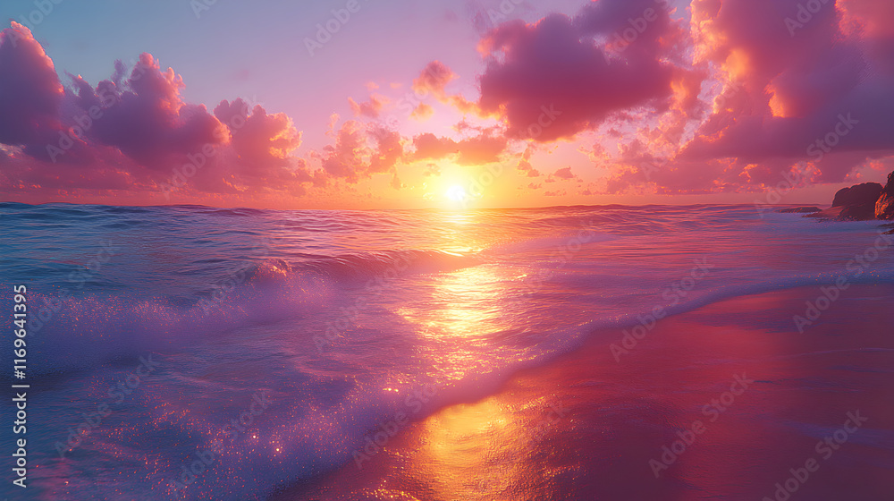 Beautiful sunset on the beach Beautiful sunset on the beach