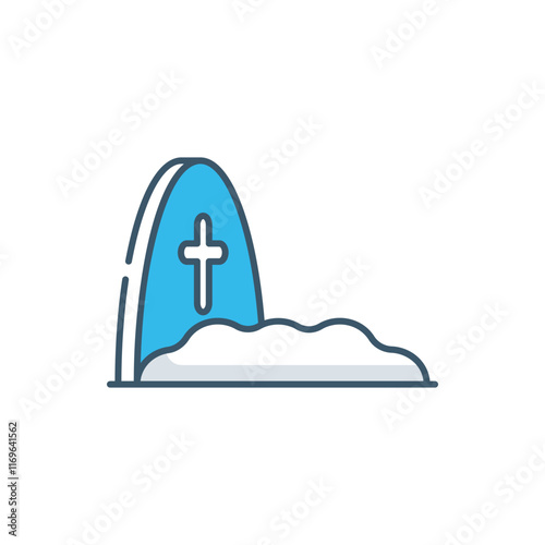 Halloween Tomb vector icon
