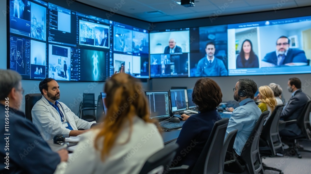 Fototapeta premium collaborative workshop on telemedicine