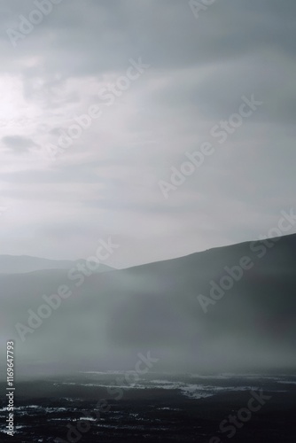 Misty Mountain Landscape: A serene view