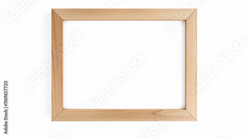 simple wooden photo frame mockup with copy space for text display photo