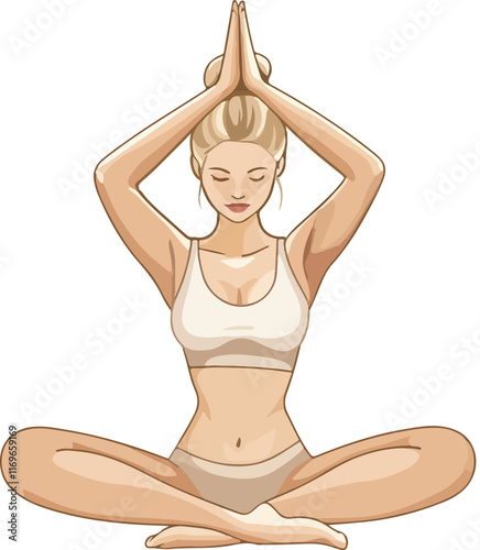 Yoga Girl Vector Illustration