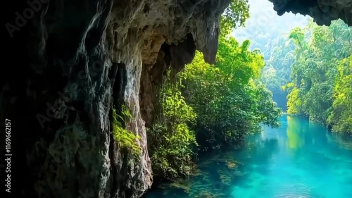 Enchanted Cavern: A Tranquil River Beneath Limestone Wonders