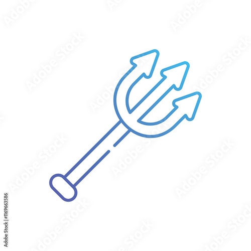 Trident spear vector icon