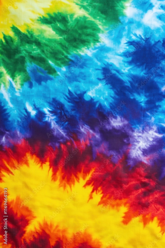 Vibrant tie dye textile showcases a blend of colors perfect for retro and bohemian styles Vibrant tie dye textile showcases a blend of colors perfect for retro and bohemian styles