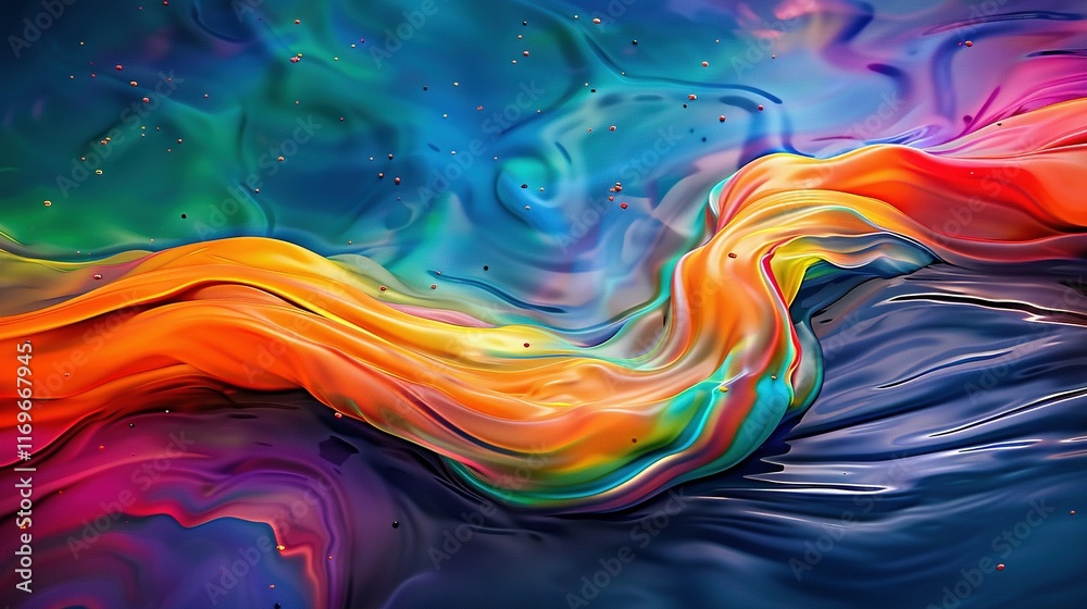 A vibrant depiction of a cascading river under the twinkling stars, set against a backdrop of azure skies A vibrant depiction of a cascading river under the twinkling stars, set against a backdrop of azure skies