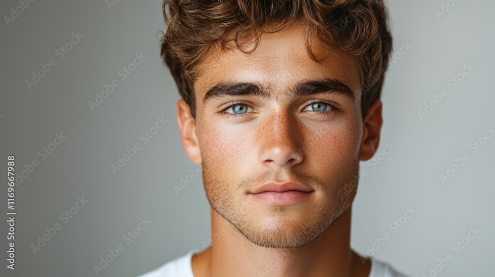 Close-Up Portrait of a Young Man Close-Up Portrait of a Young Man