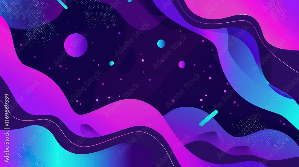 Fototapeta premium Gradient Purple Colorful Abstract background dream