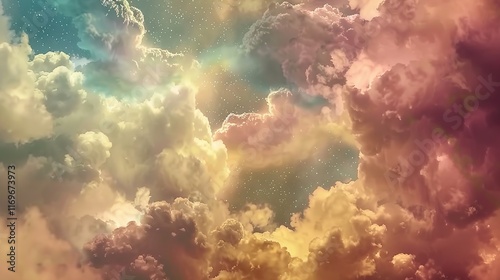 Colorful sky background Clouds Colorful Abstract