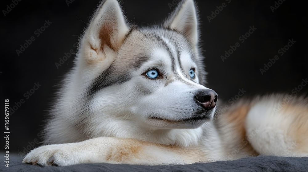 Obraz premium Husky Siberiano. Siberian Husky wallpaper.