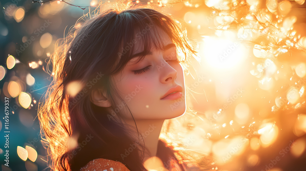 Fototapeta premium Lens flares for photography and anamorphic lens flare. Sunflare. Illustration