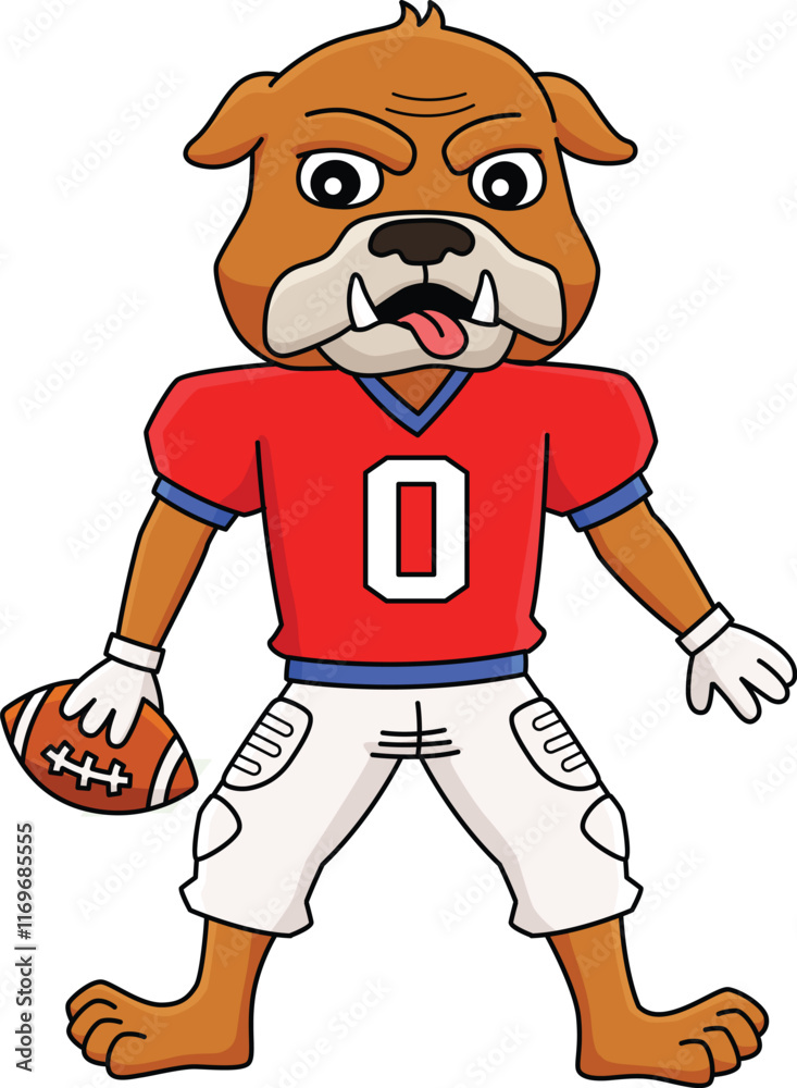 American Football Mascot Cartoon Colored Clipart American Football Mascot Cartoon Colored Clipart