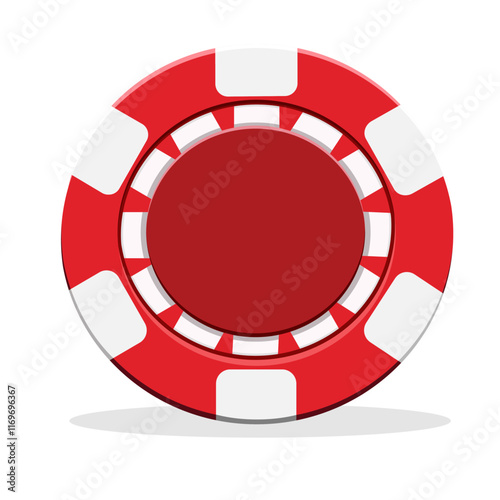 red game chip without background vector