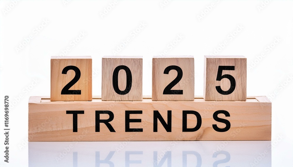 Wooden Block 2025 Trends: A close-up shot of wooden blocks spelling Wooden Block 2025 Trends: A close-up shot of wooden blocks spelling