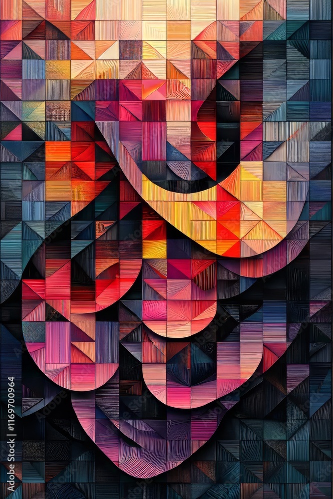 Fototapeta premium Abstract Geometric Mosaic Art