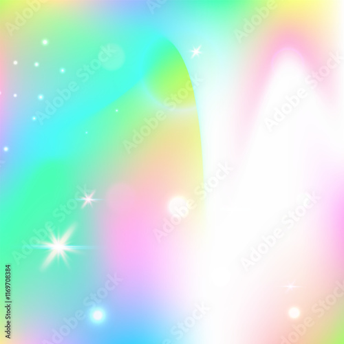 Kawaii Pattern. Purple Rainbow Background. Girl Hologram. Iridescent Sparkles Mesh. Pink Cosmic Gradient. Blue Pastel Invitation. Unicorn Backdrop. Dream Kawaii Pattern.