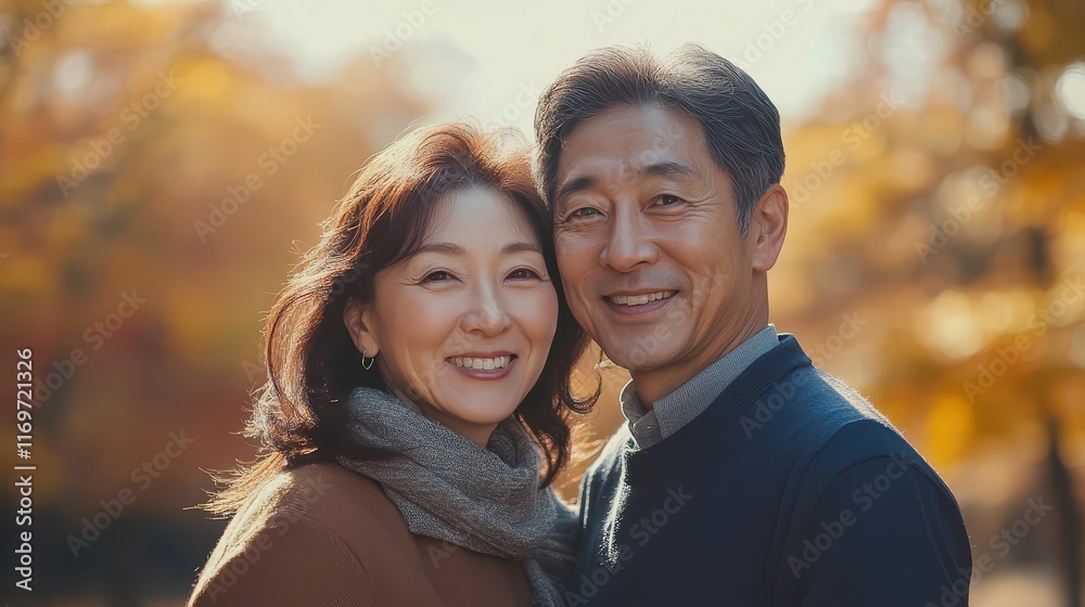 A charming portrait of a mature Korean couple, showcasing their handsomeness and beauty during an outdoor travel adventure. A charming portrait of a mature Korean couple, showcasing their handsomeness and beauty during an outdoor travel adventure.