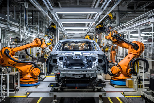 Precision at play: General Motors Car Assembly Line, A Dynamic Blend of Manpower and Robotics