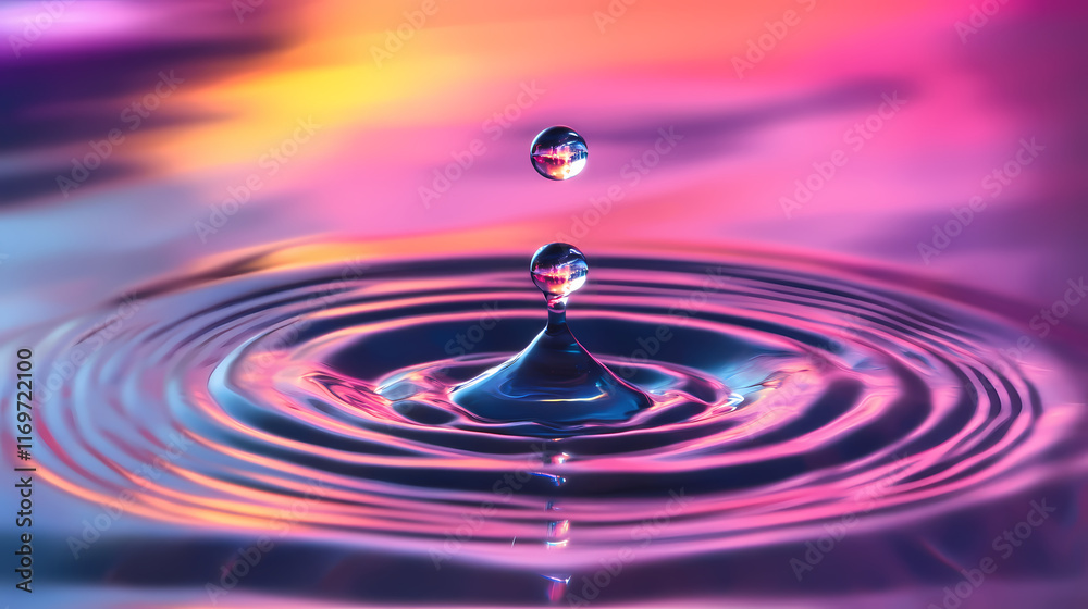 Water droplets bouncing on a waterresistant surface. Rimebound. Illustration Water droplets bouncing on a waterresistant surface. Rimebound. Illustration
