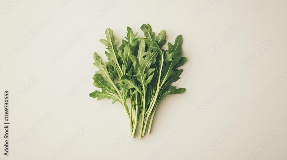 Fresh arugula leaves on white background. Fresh arugula leaves on white background.
