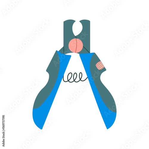 Pet nail clippers vector cartoon design illustration.