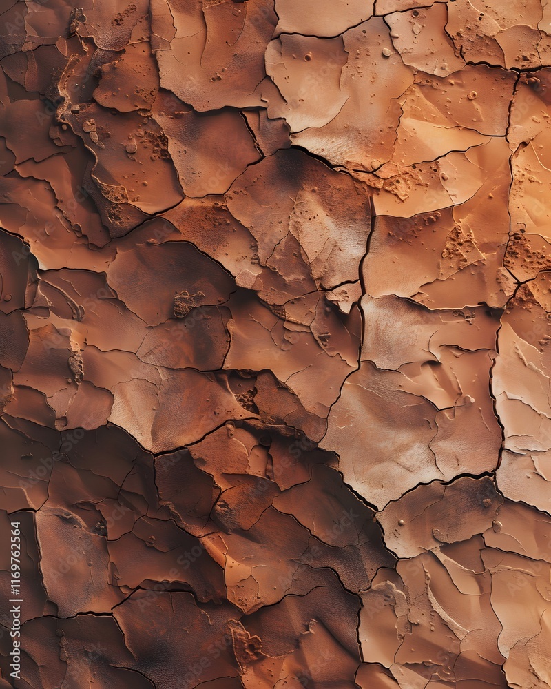 Fototapeta premium Cracked Brown Surface Texture