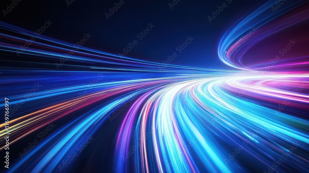 Abstract background featuring dynamic speed light trails captured in a long exposure, creating a vibrant and fluid representation of motion and energy. Abstract background featuring dynamic speed light trails captured in a long exposure, creating a vibrant and fluid representation of motion and energy.