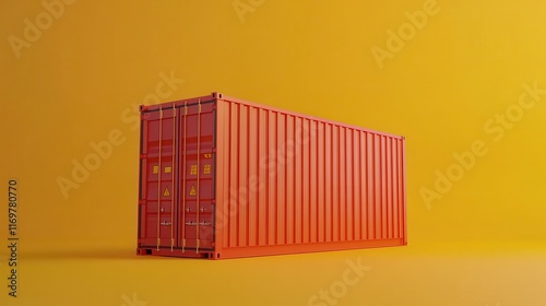 An image showcasing a shipping container marked for cross-border e-commerce, symbolizing the expansion of businesses into international markets through online selling platforms. photo