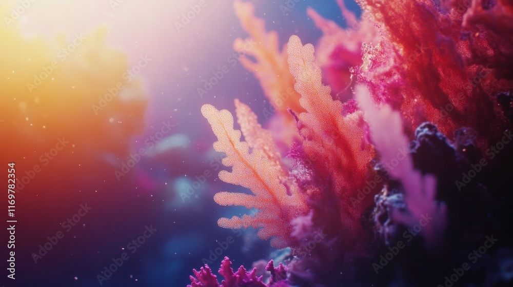 Fototapeta premium Artistic Underwater Life with Harmonious Colors