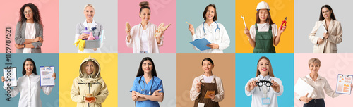 Group of different working ...
