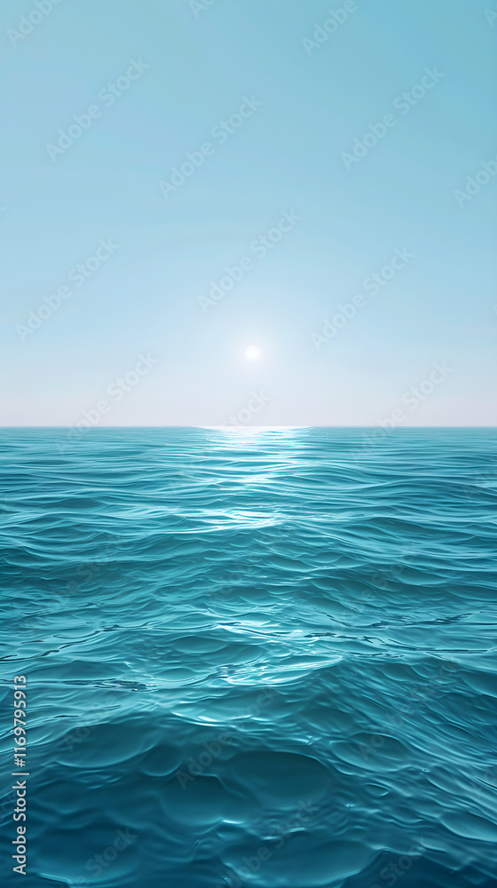 Seamless Blue to Turquoise Gradient Evoking a Serene Ocean-Meeting-Sky Ambiance Seamless Blue to Turquoise Gradient Evoking a Serene Ocean-Meeting-Sky Ambiance
