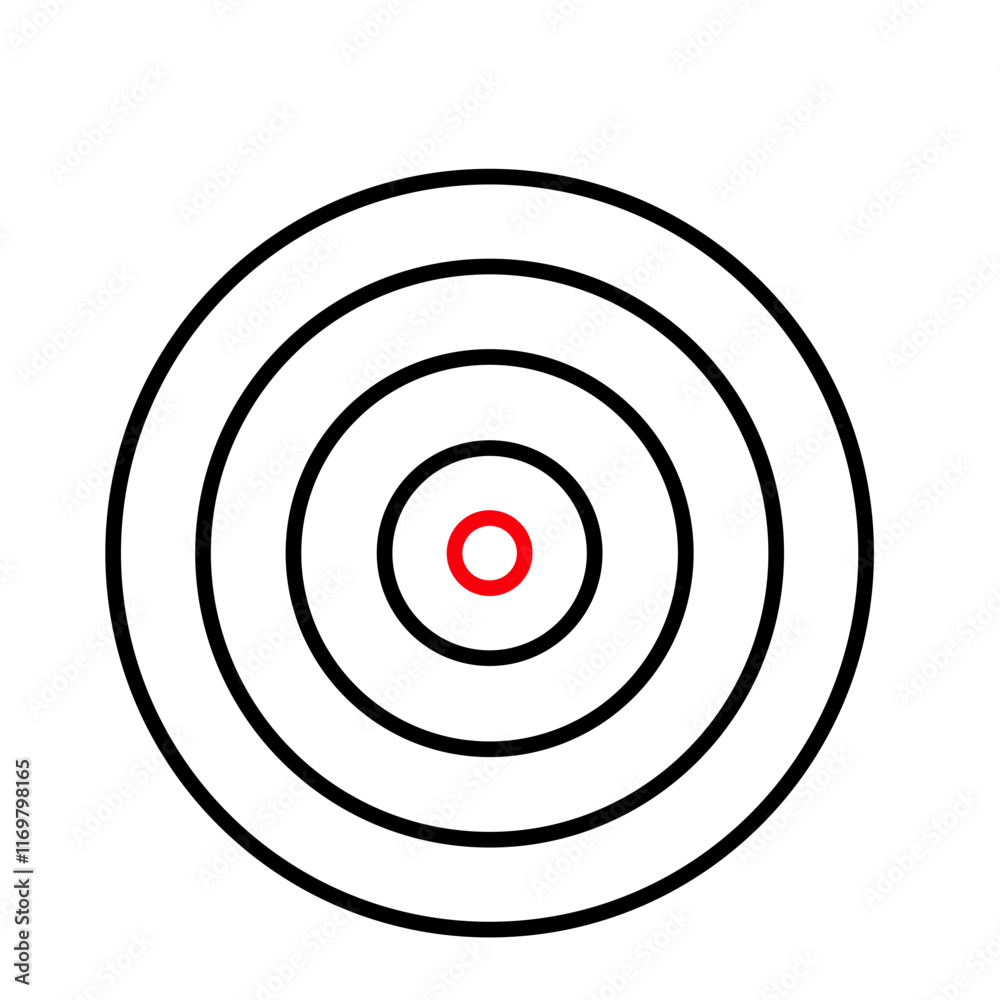 Target icon. Network round targets for target shooting competition. Target icon. Network round targets for target shooting competition.